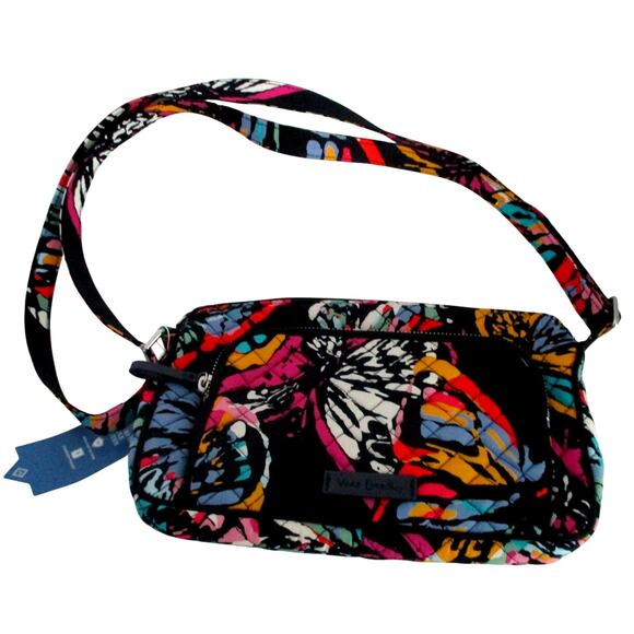 Vera Bradley Butterfly Flutter Blue Hipster Shoulder Bag Purse NWT. - Picture 1 of 11